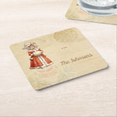 Kleiner Viktorianischer Caroler Custom Christmas Rechteckiger Pappuntersetzer (angewinkelt)