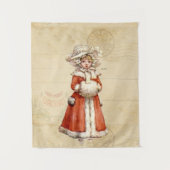 Kleiner Viktorianischer Caroler Custom Christmas Wandteppich (Vorderseite)