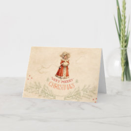 Kleiner Viktorianischer Caroler Weihnachtsurlaub Karte