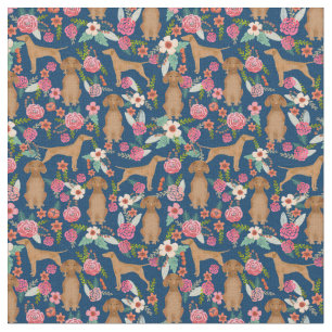 KLEINER VIZSla Hund Vintage Blumenblumen Stoff