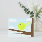 Kleiner Vogel auf einem Baum Postkarte (Stehend Vorderseite)