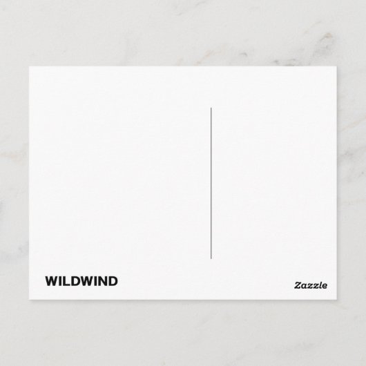 Kleiner Vogel auf einem Baum Postkarte (Rückseite)