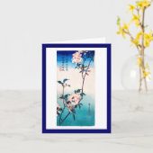 Kleiner Vogel auf Kirschblüte-Niederlassung Karte (Gelbe Blume)