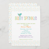 Kleiner Vogel besprühen Babyparty einladen Einladung (Vorne/Hinten)