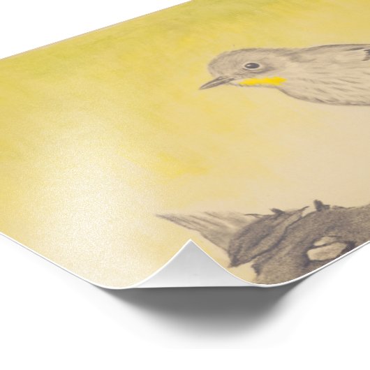 Kleiner Vogel Fotodruck (Ecke)