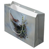 Kleiner Vogel Große Geschenktüte (Vorderseite Schrägansicht)