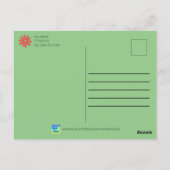 kleiner Vogel im Blumengarten Postkarte (Rückseite)