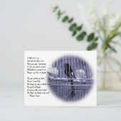 Kleiner Vogel im Käfig Gedicht Postkarte (Stehend Vorderseite)