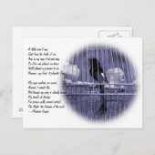 Kleiner Vogel im Käfig Gedicht Postkarte (Vorne/Hinten)