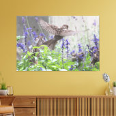Kleiner Vogel in Lavender Leinwanddruck (Insitu (Wohnzimmer))