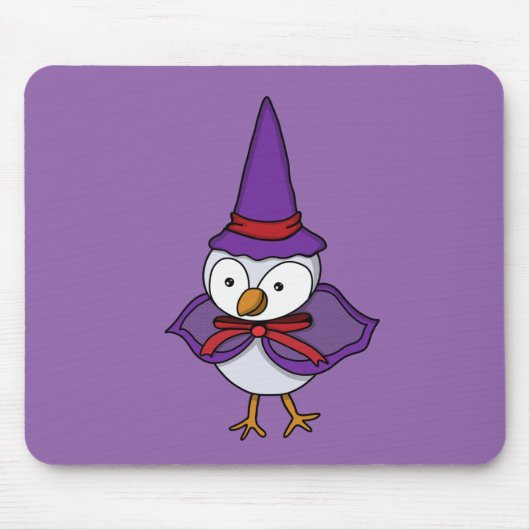Kleiner Vogel mit Zauberkostüm Mousepad (Vorne)
