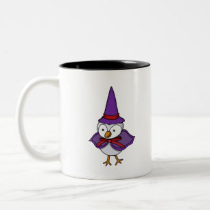 Kleiner Vogel mit Zauberkostüm Zweifarbige Tasse