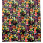 Kleiner Vorhang für rote Haarpapierpuppe (Vorderseite)