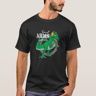 Kleiner Waffeninstruktor Rex Dinosaurier Artwork T-Shirt
