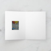 Kleiner Wagen. Elektroauto Feiertagskarte (Innenseite)