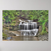 Kleiner Wasserfall, Buttermilk Falls Staat Park, N Poster (Vorne)