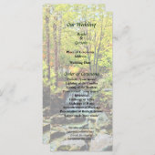 Kleiner Wasserfall im Herbst Park Hochzeitsprogram Programm (Vorne/Hinten)