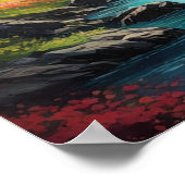 Kleiner Wasserfall im Zauberhaften Canyon Poster (Ecke)