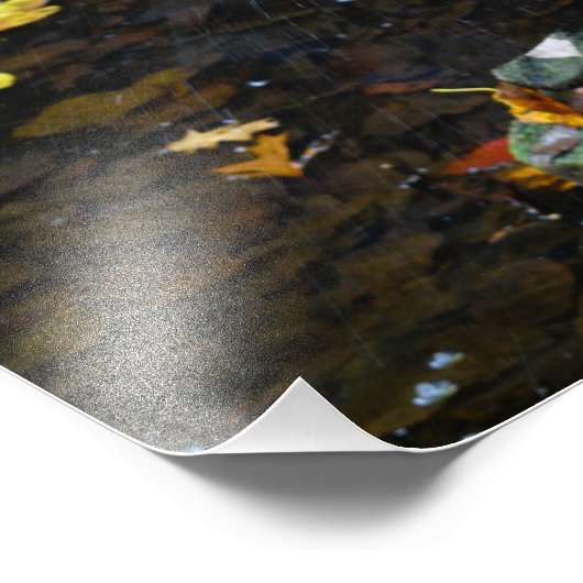 Kleiner Wasserfall über Felsen Fotodruck (Ecke)