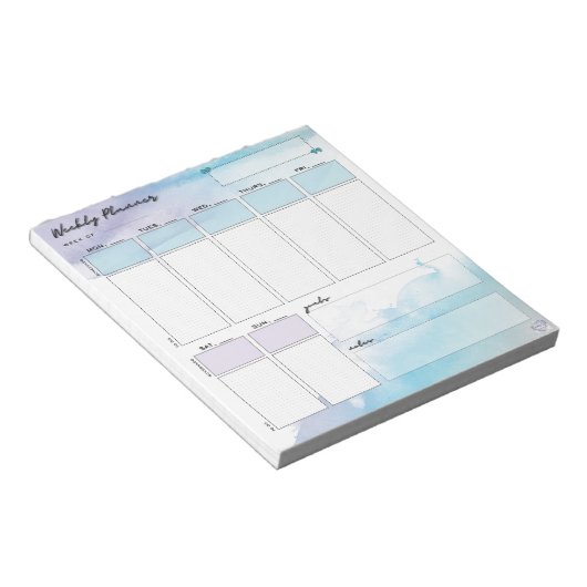 Kleiner Weekly-Planner Notepad Notizblock (angewinkelt)