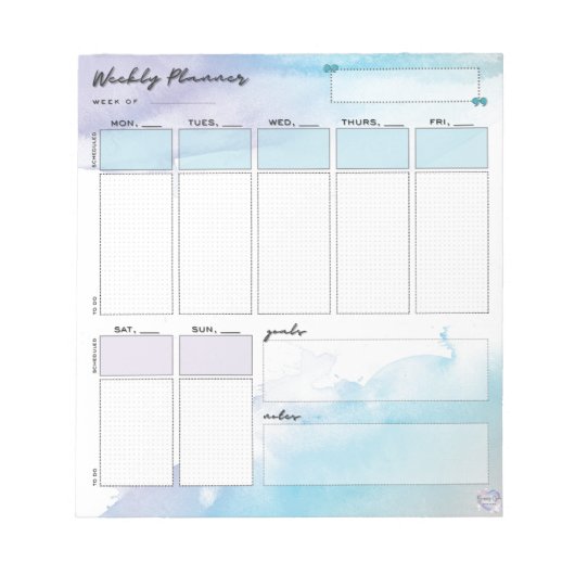 Kleiner Weekly-Planner Notepad Notizblock (Vorderseite)