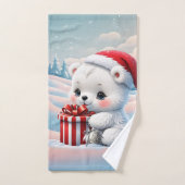 Kleiner Weihnachtsbär Badhandtuch Set (Handtuch)