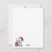 Kleiner Weihnachtsbär Feiertagskarte (Rückseite)