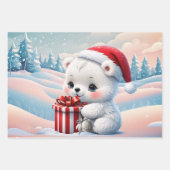 Kleiner Weihnachtsbär Geschenkpapier Set (Vorderseite 3)