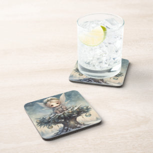 Kleiner Weihnachtsgel Getränkeuntersetzer