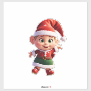 Kleiner Weihnachtsmann Aufkleber