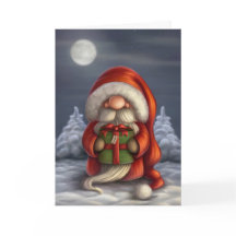 Kleiner Weihnachtsmann mit Geschenk