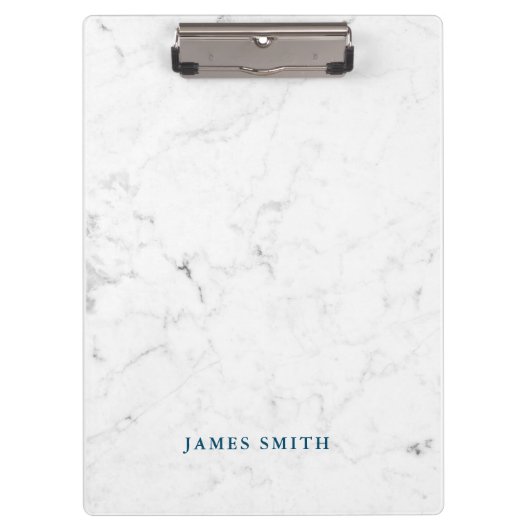 Kleiner weißer Marmorstein Klemmbrett (Vorderseite)
