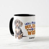 Kleiner Welpen, den du mir zum Schwanz machen kann Tasse (Vorderseite Links)