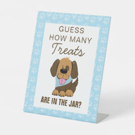 Kleiner Welpen schätzen, wie viele Spiele Sockelschild