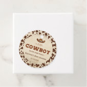 Kleiner Western Cowboy Babydusche Geschenkanhänger (Beispiel)