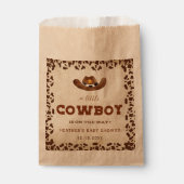 Kleiner Western Cowboy Babydusche Geschenktütchen (Vorderseite)