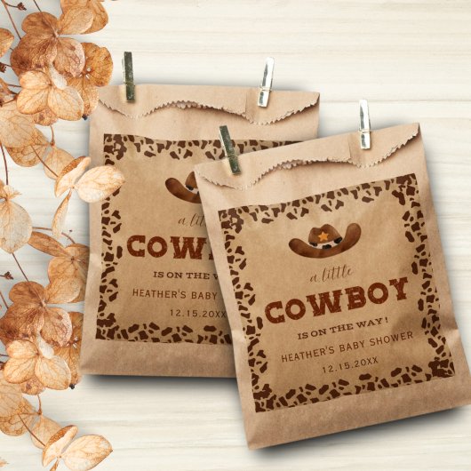 Kleiner Western Cowboy Babydusche Geschenktütchen