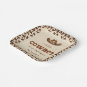 Kleiner Western Cowboy Babydusche Pappteller (Gewinkelt)