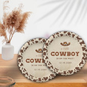 Kleiner Western Cowboy Babydusche Pappteller