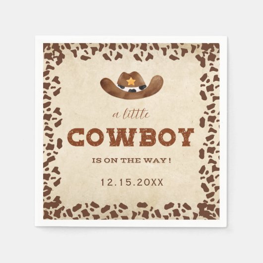 Kleiner Western Cowboy Babydusche Serviette (Vorderseite)