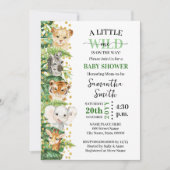 Kleiner Wilder auf dem Weg Safari Tierdusche Einladung (Vorderseite)