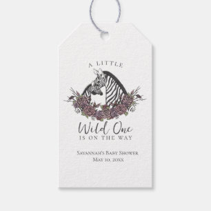 Kleiner Wilder Eines Zebra Mädchen Baby Shower Fav Geschenkanhänger