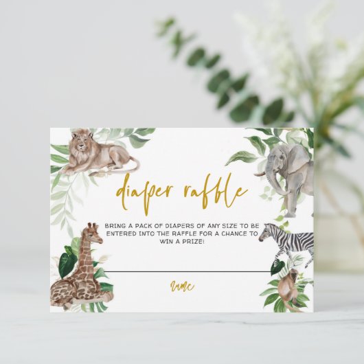 Kleiner wilder Safari Baby Duwer Windwaschwanne Ra Begleitkarte (Stehend Vorderseite)