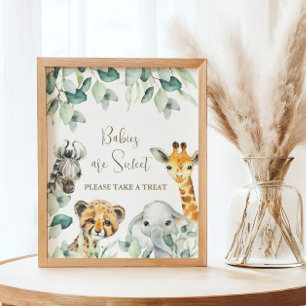 Kleiner Wilder Safari-Baby-Shower-Geschenke Schild