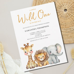 Kleiner Wilder Safari-Tier-Baby-Party Einladung