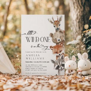 Kleiner Wilder Wald Moderne Babyparty Einladung