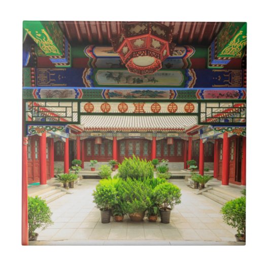 Kleiner Wildgans-Tempel, China Fliese (Vorderseite)