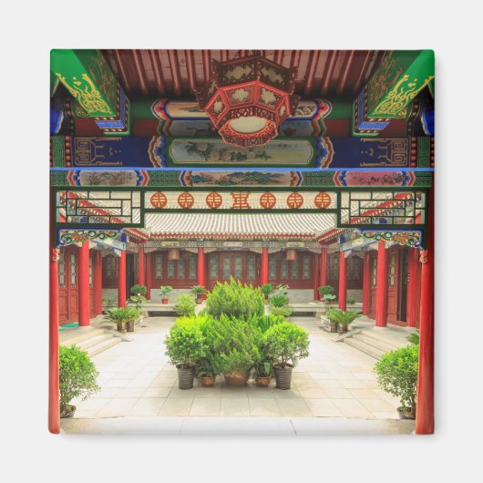 Kleiner Wildgans-Tempel, China Magnet (Vorne)