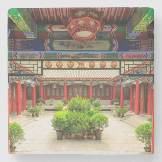 Kleiner Wildgans-Tempel, China Steinuntersetzer (Vorderseite)