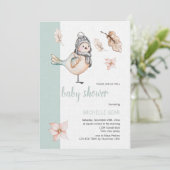 Kleiner Winter-Sparrow mit Pom-Hut Einladung (Stehend Vorderseite)